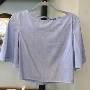 🍋BEBE blue and white striped top